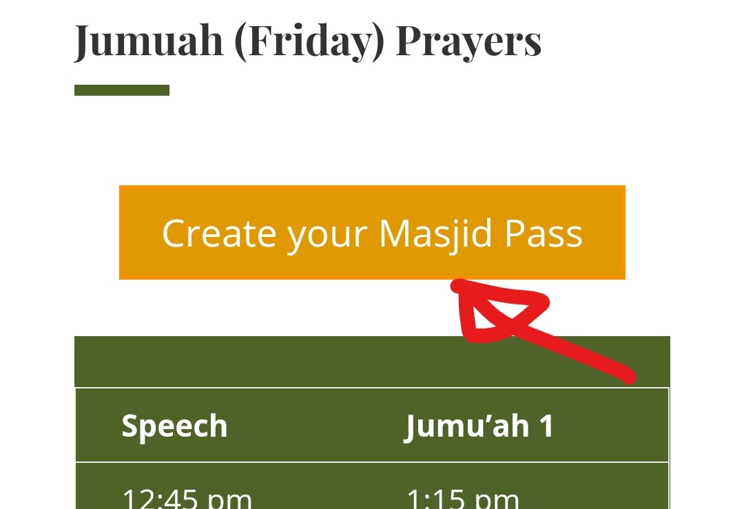 Create your Masjid Pass Create your Masjid Pass